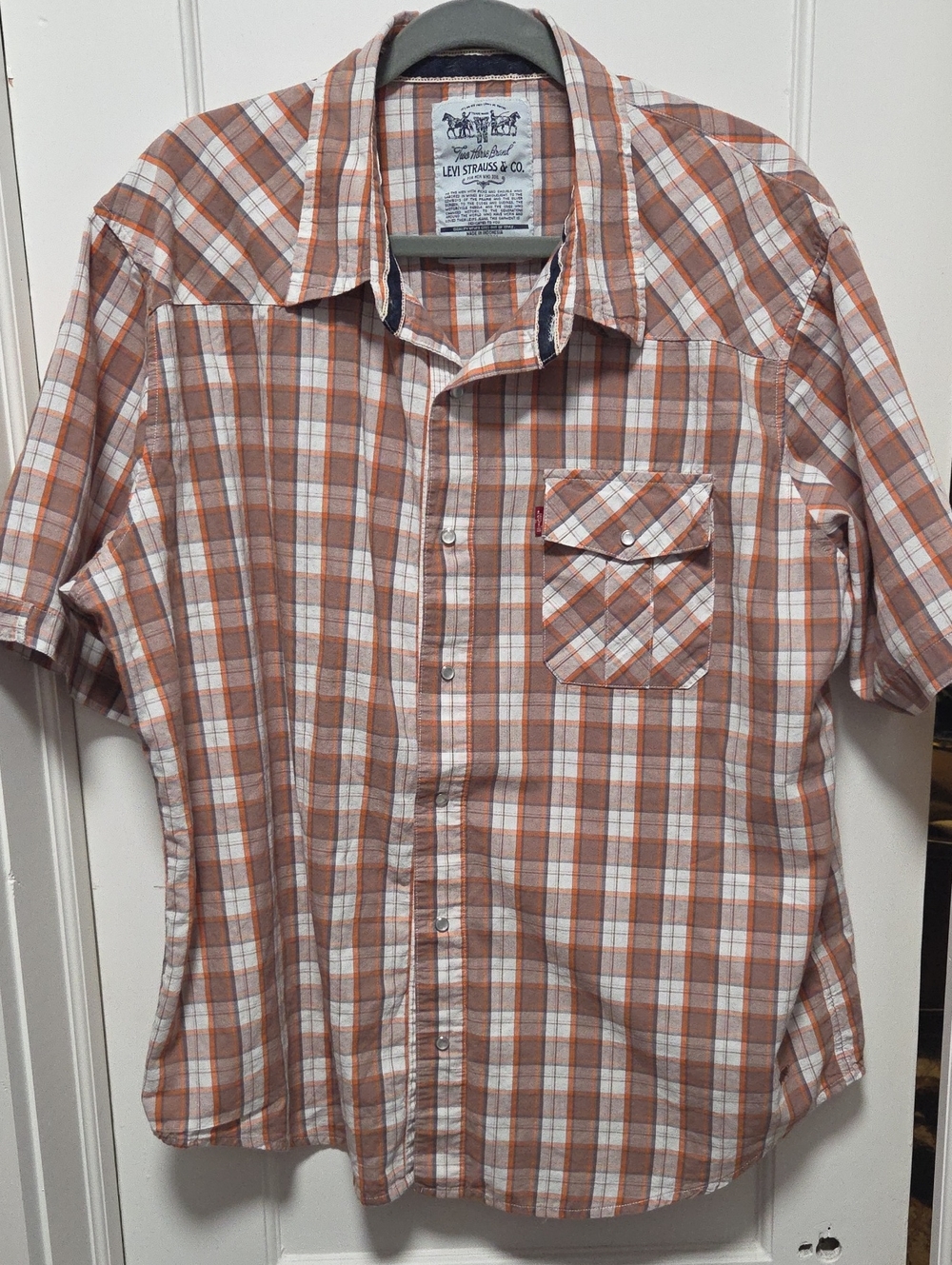 Levi Strauss & Co. Men's Plaid Cotton Shirt XL